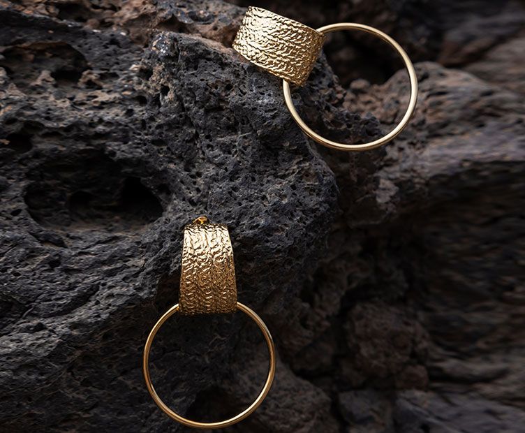 Afrodite gold earrings