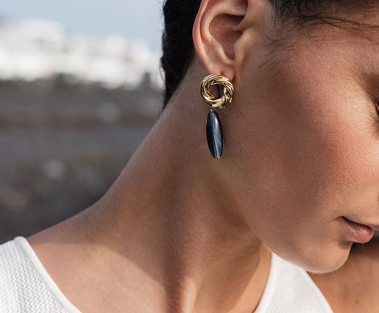 Boucles d'oreilles Norma Bleu