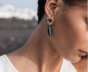 Boucles d'oreilles Norma Bleu