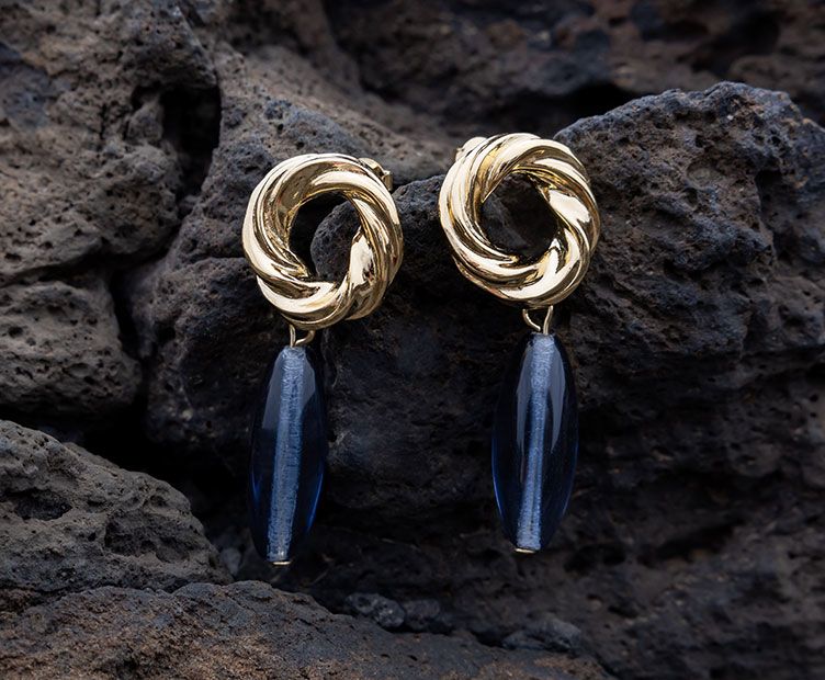 Boucles d'oreilles Norma Bleu