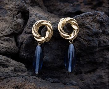 Boucles d'oreilles Norma Bleu