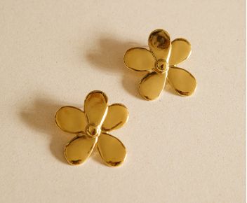 Boucles Mini Flora doré